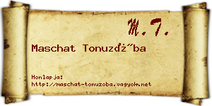 Maschat Tonuzóba névjegykártya
